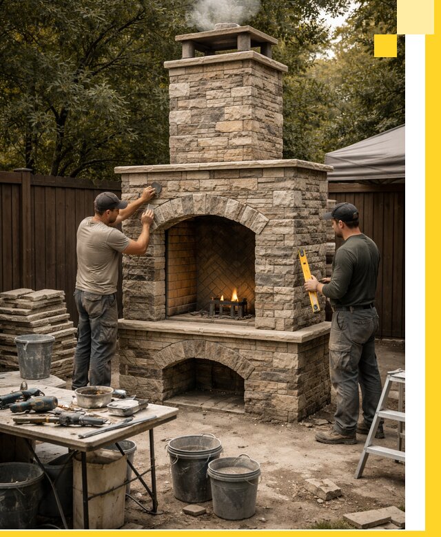 Проектирование и установка уличных каминов в Топках