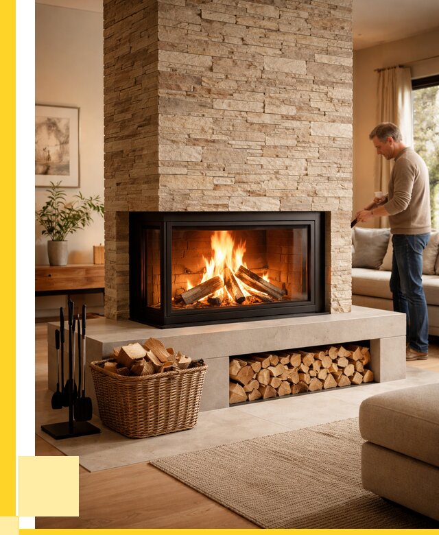 Дровяной камин под ключ в Топках от 202660 р. | ЭриданТпк