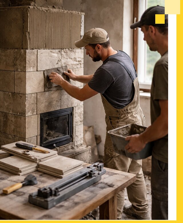 Профессиональная облицовка печей в Топках: керамика и камень