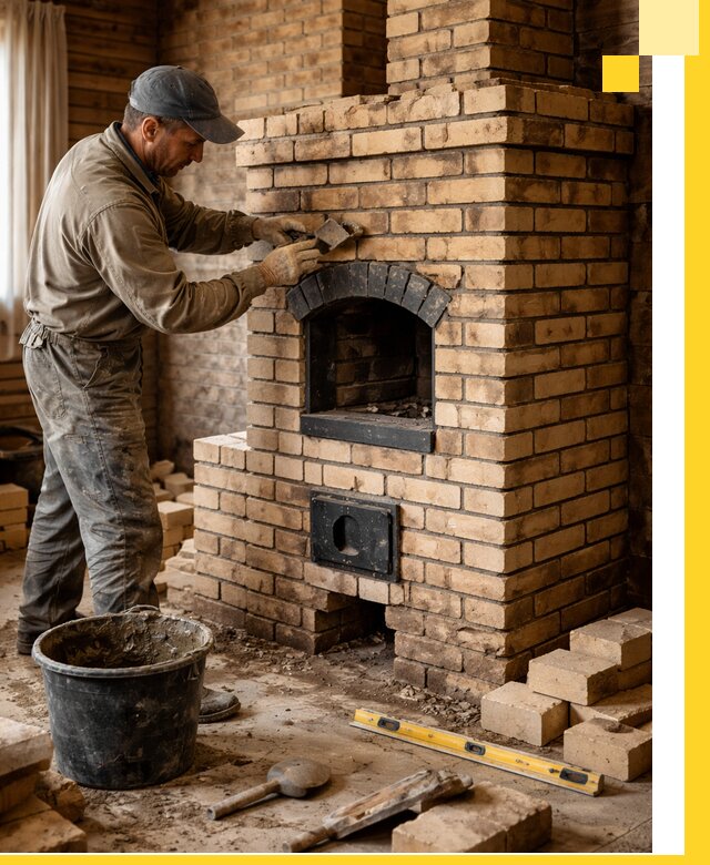 Кирпичные печи под ключ в Топках: проектирование и кладка