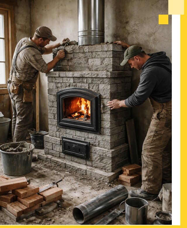 Производство, поставка и монтаж дровяных печей в Топках