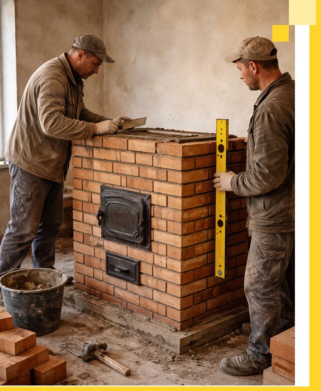 Отопительные печи под ключ в Топках, установка и сборка