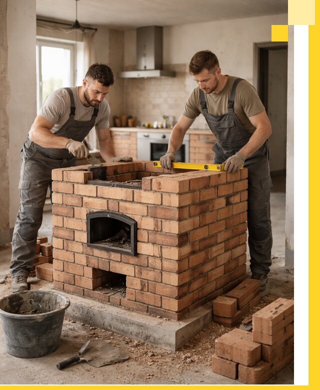 Установка и монтаж печей в частном доме в Топках под ключ