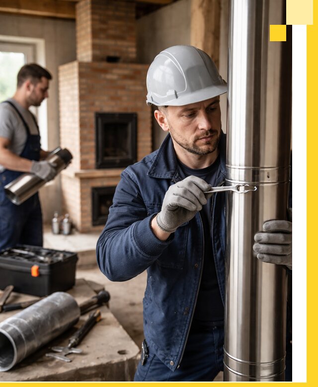 Профессиональный монтаж дымоходов для печей в Топках