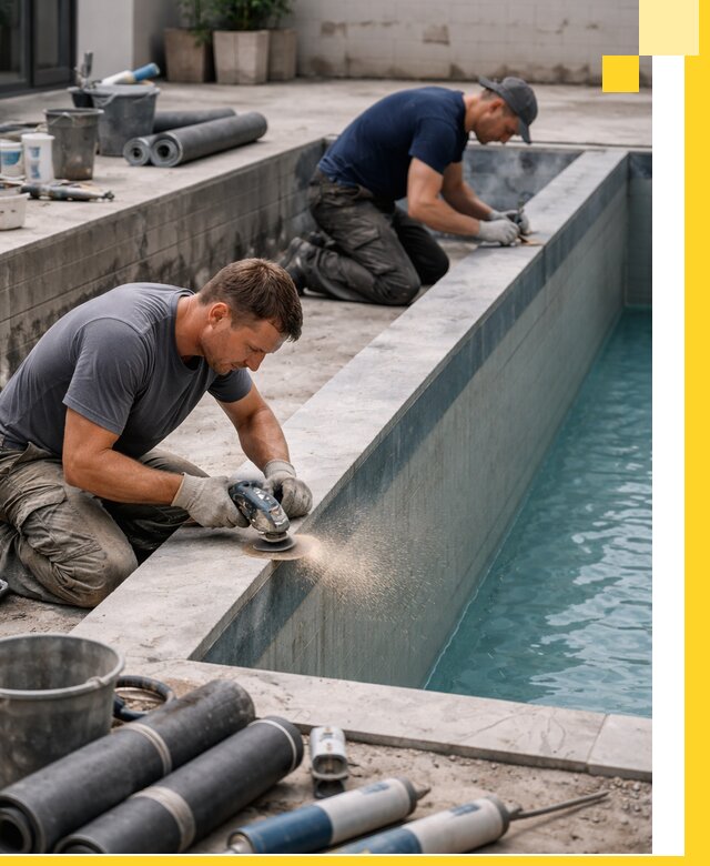 Профессиональный ремонт бассейнов под ключ в Топках