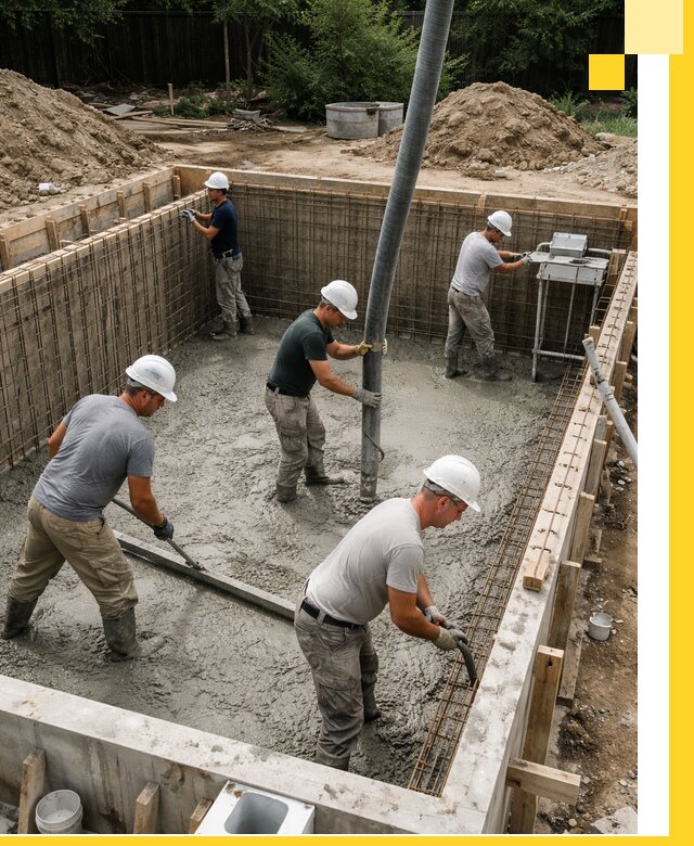 Строительство бетонных бассейнов под ключ в Топках