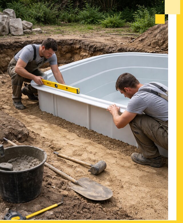 Производство и установка пластиковых бассейнов в Топках под ключ