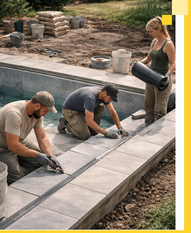 Строительство и монтаж уличных бассейнов под ключ в Топках