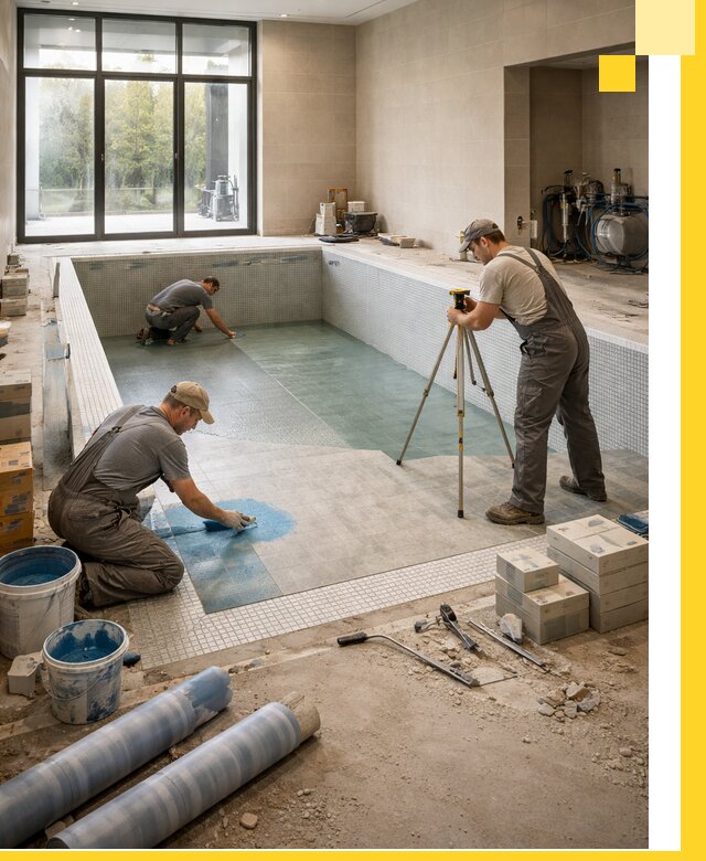 Проект и строительство закрытых бассейнов в Топках под ключ