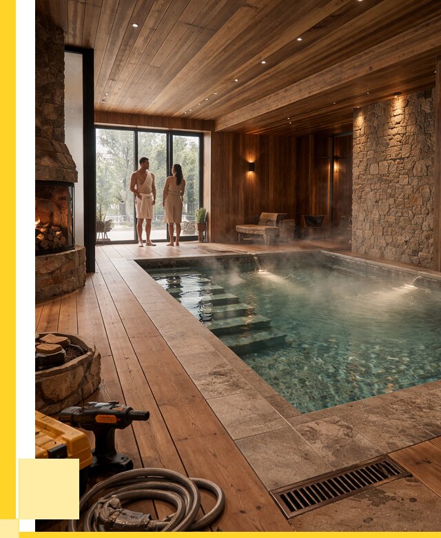 Проекты бань с бассейном под ключ в Топках от 75998 р., ЭриданТпк