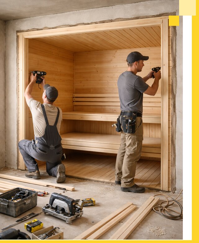 Монтаж саун под ключ в Топках — проектирование и установка