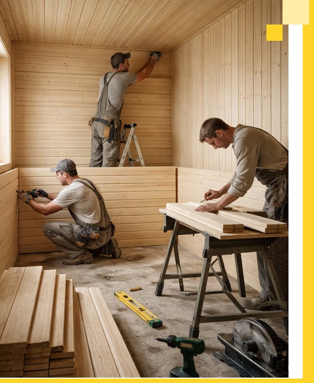 Обшивка саун в Топках из натуральной древесины под ключ