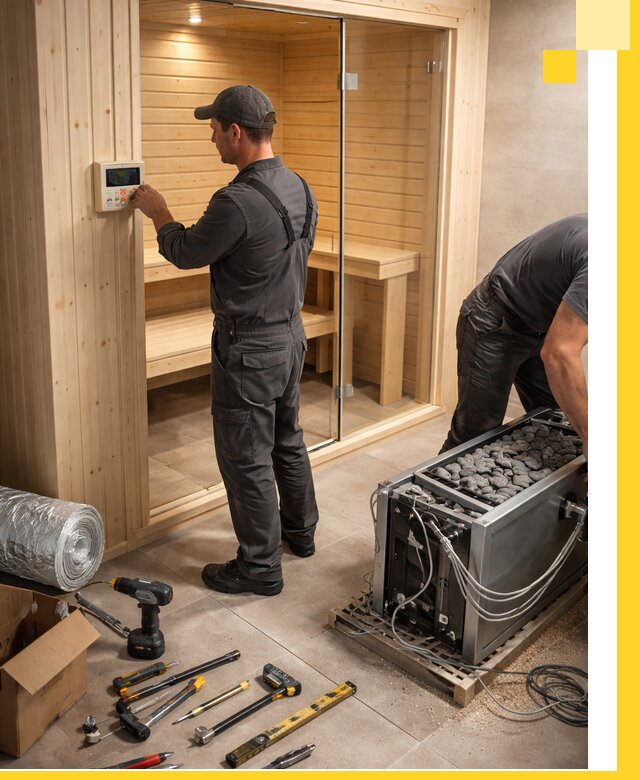 Поставка, установка и монтаж электрических саун в Топках