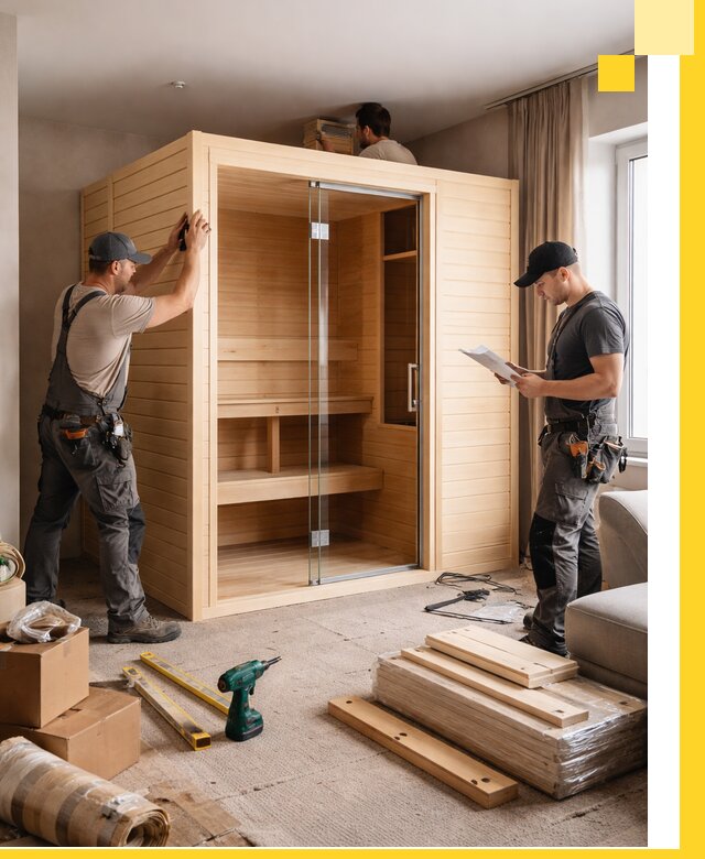 Установка и благоустройство саун в квартире в Топках