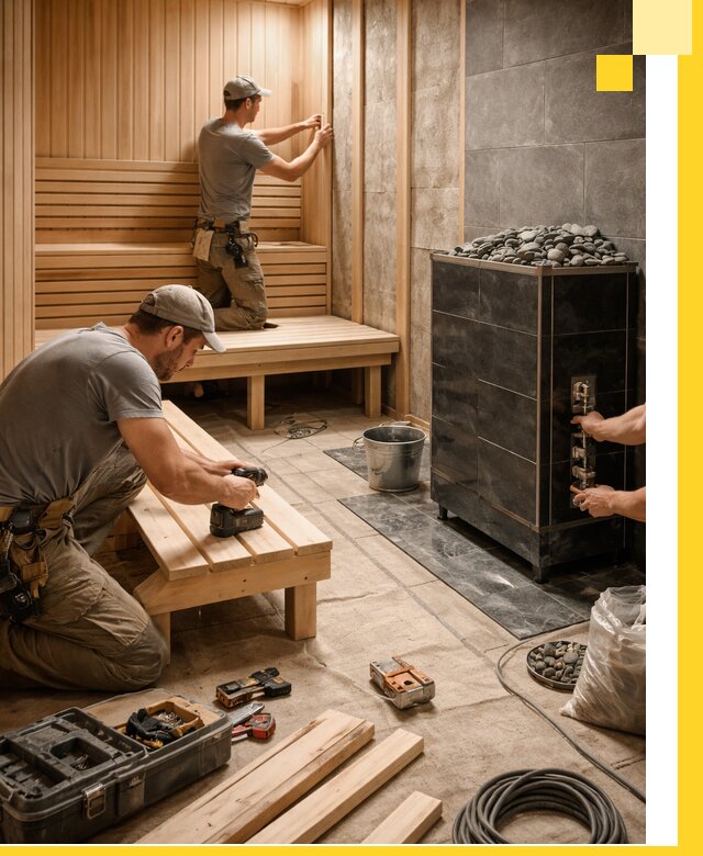 Дизайн и строительство интерьерных саун под ключ в Топках