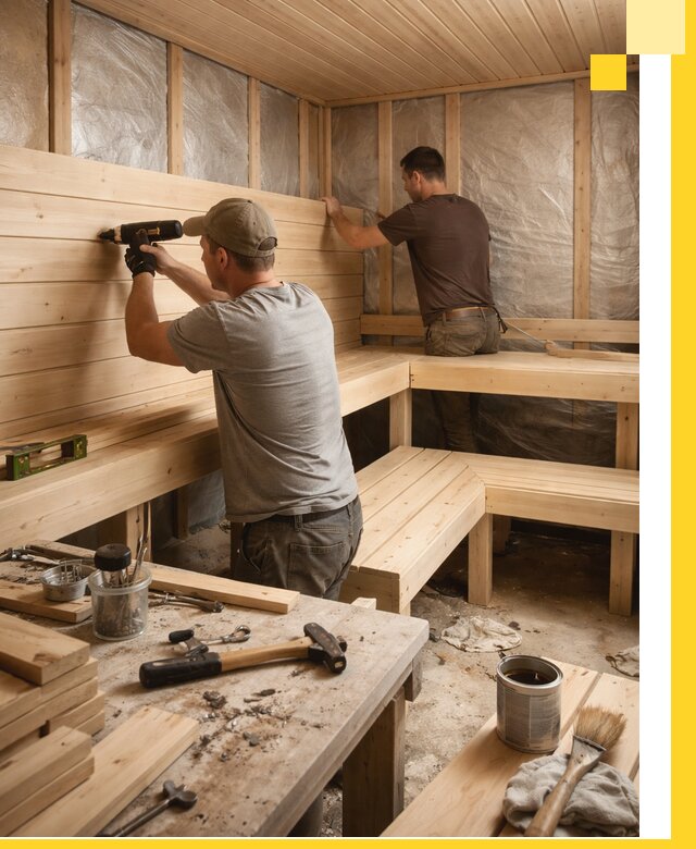 Профессиональная отделка бань и саун под ключ в Топках