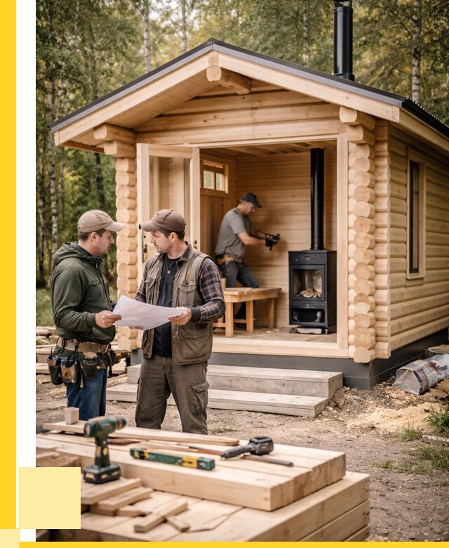 Монтаж бань под ключ в Топках — от 202660 р. | ЭриданТпк