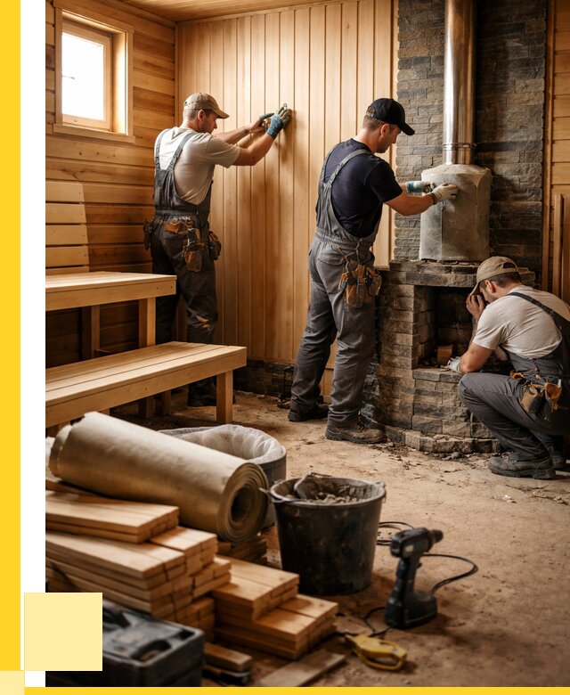 Ремонт бань под ключ в Топках от 45599 р. | ЭриданТпк