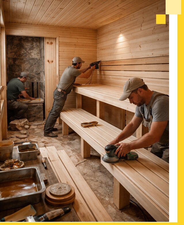 Профессиональная отделка бань в Топках под ключ, с гарантией