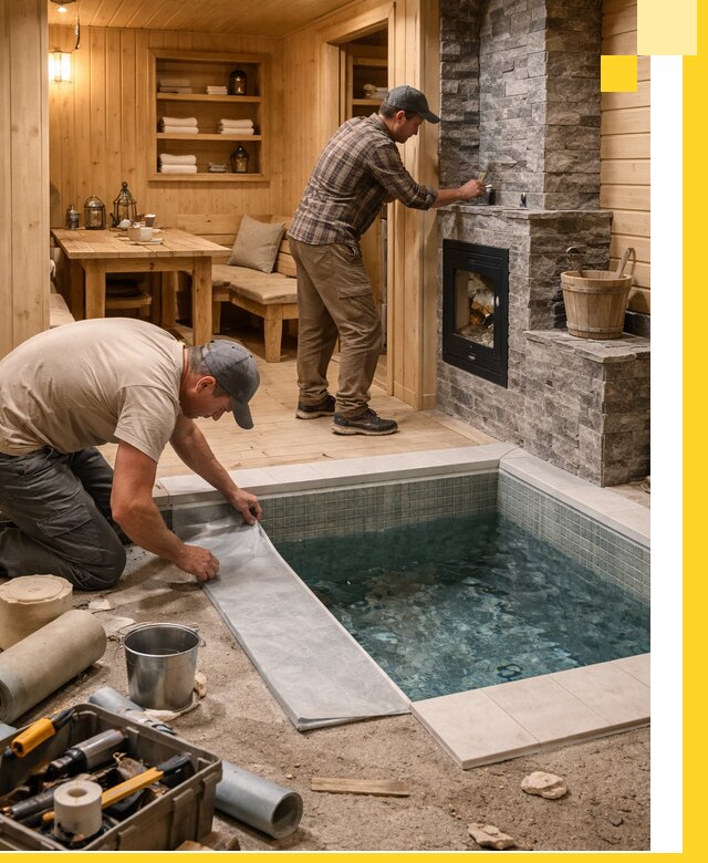 Строительство бань с комнатой отдыха под ключ в Топках