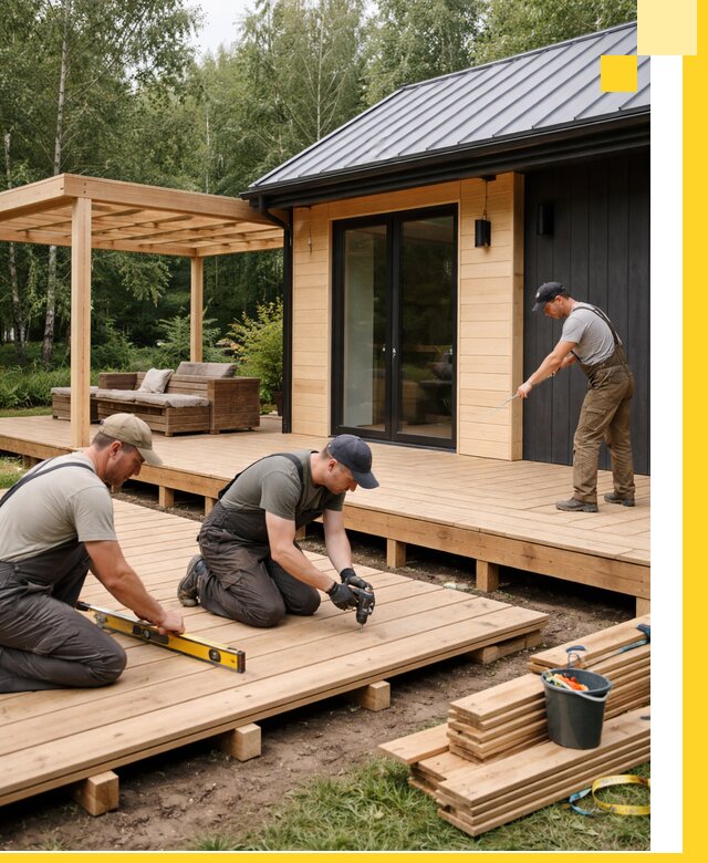 Строительство бань с террасой и бассейном под ключ в Топках