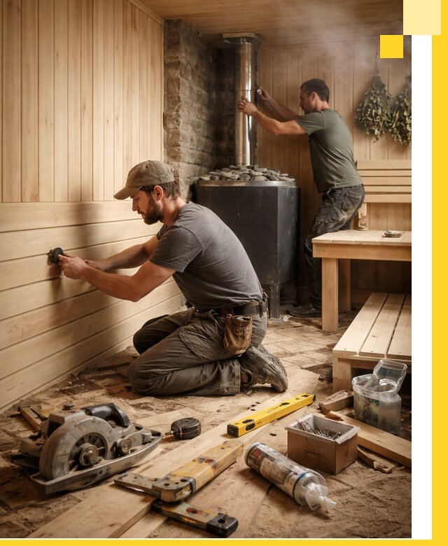 Полное строительство и оснащение парных под ключ в Топках