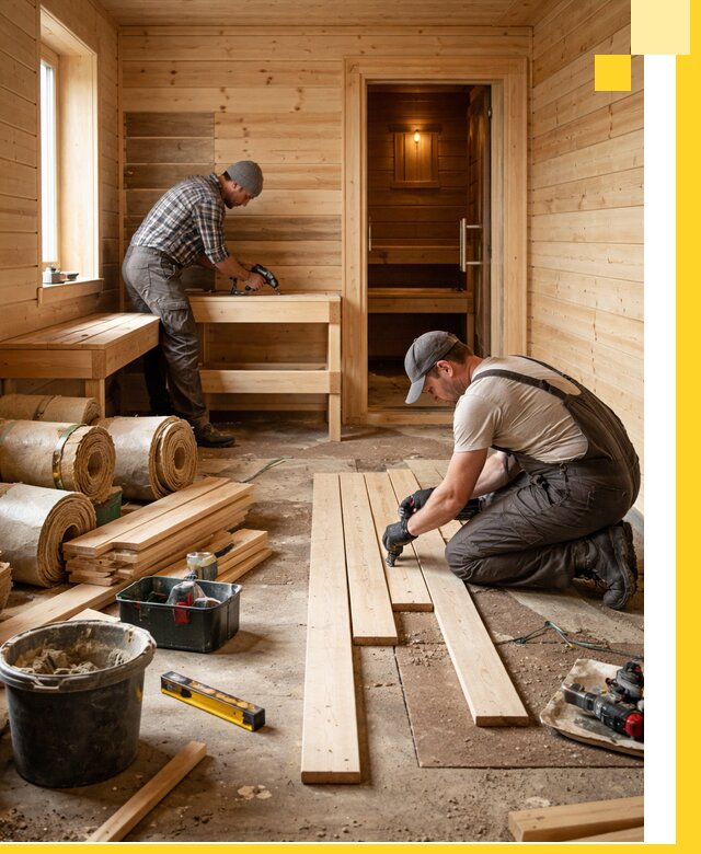 Индивидуальный проект бани с комнатой отдыха под ключ в Топках