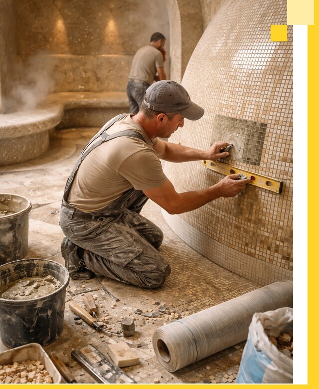 Хамам под ключ в Топках: проектирование, строительство, отделка