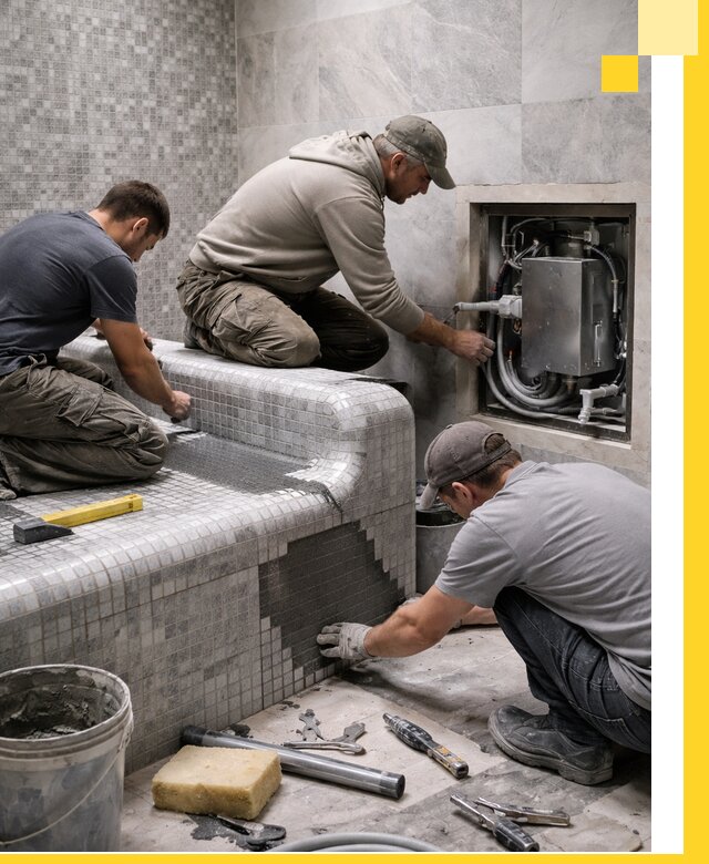 Проекты хамамов под ключ в Топках и дизайн и строительство