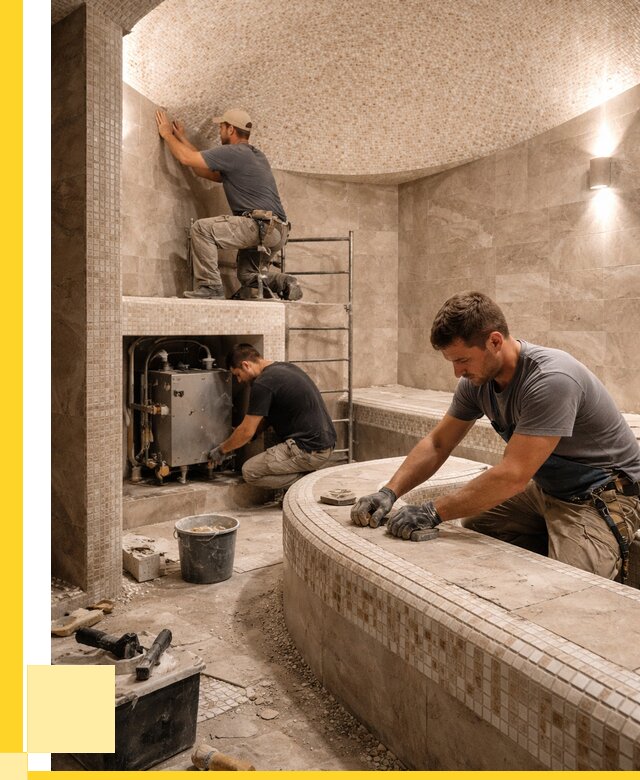 Монтаж хамамов под ключ в Топках от 253325 р. ЭриданТпк