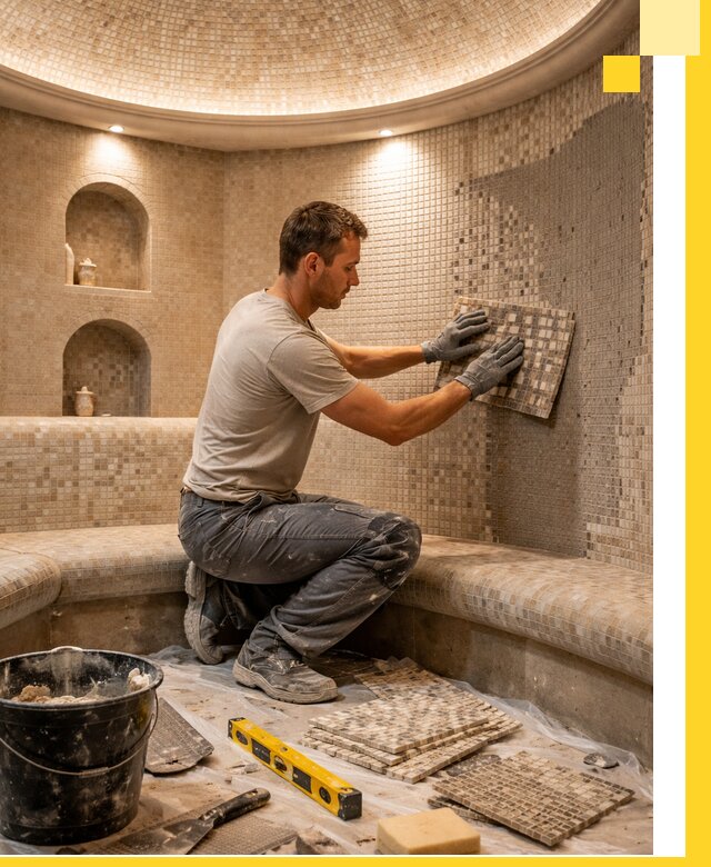 Устройство и монтаж домашнего хамама под ключ в Топках