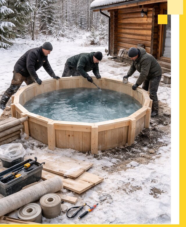 Изготовление и установка ледяных купелей под ключ в Топках